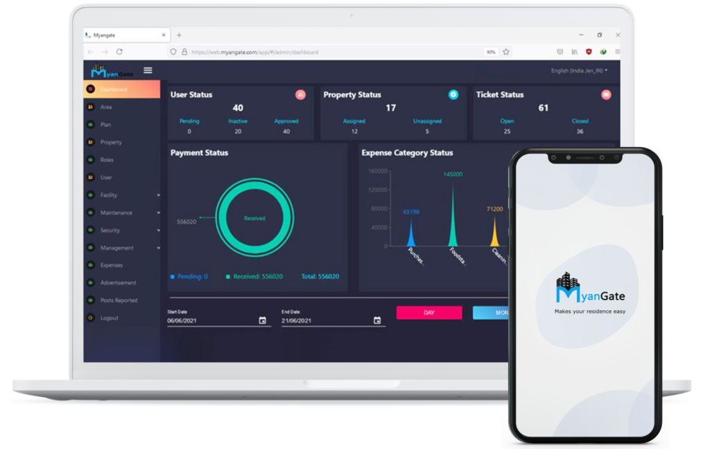 MyanGate Admin Panel and Mobile